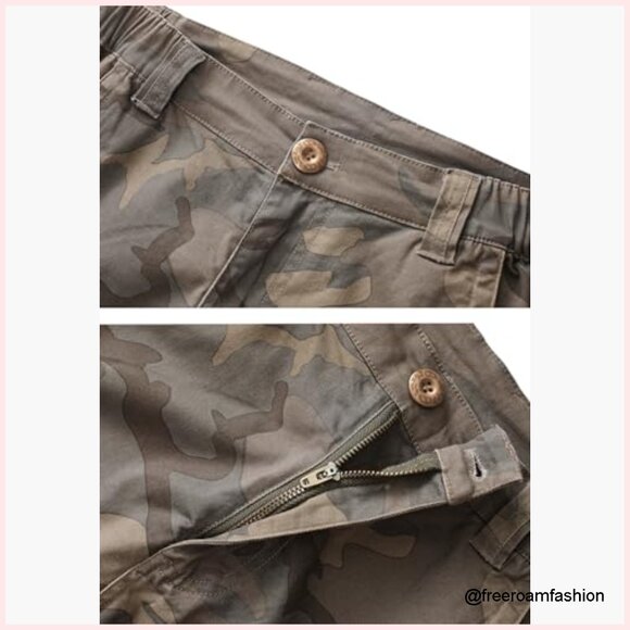 Women's 7" Hiking Cargo Shorts with 7 Pockets, Quick-Dry Fabric - Picture 2 of 4